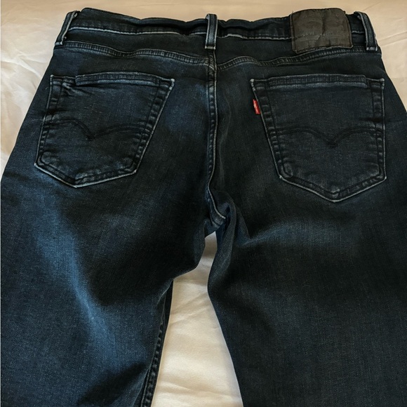 Men's LEVIS 514 Black Label Straight Fit     33 X 30 Dark Wash Stretch Jeans - Picture 2 of 15